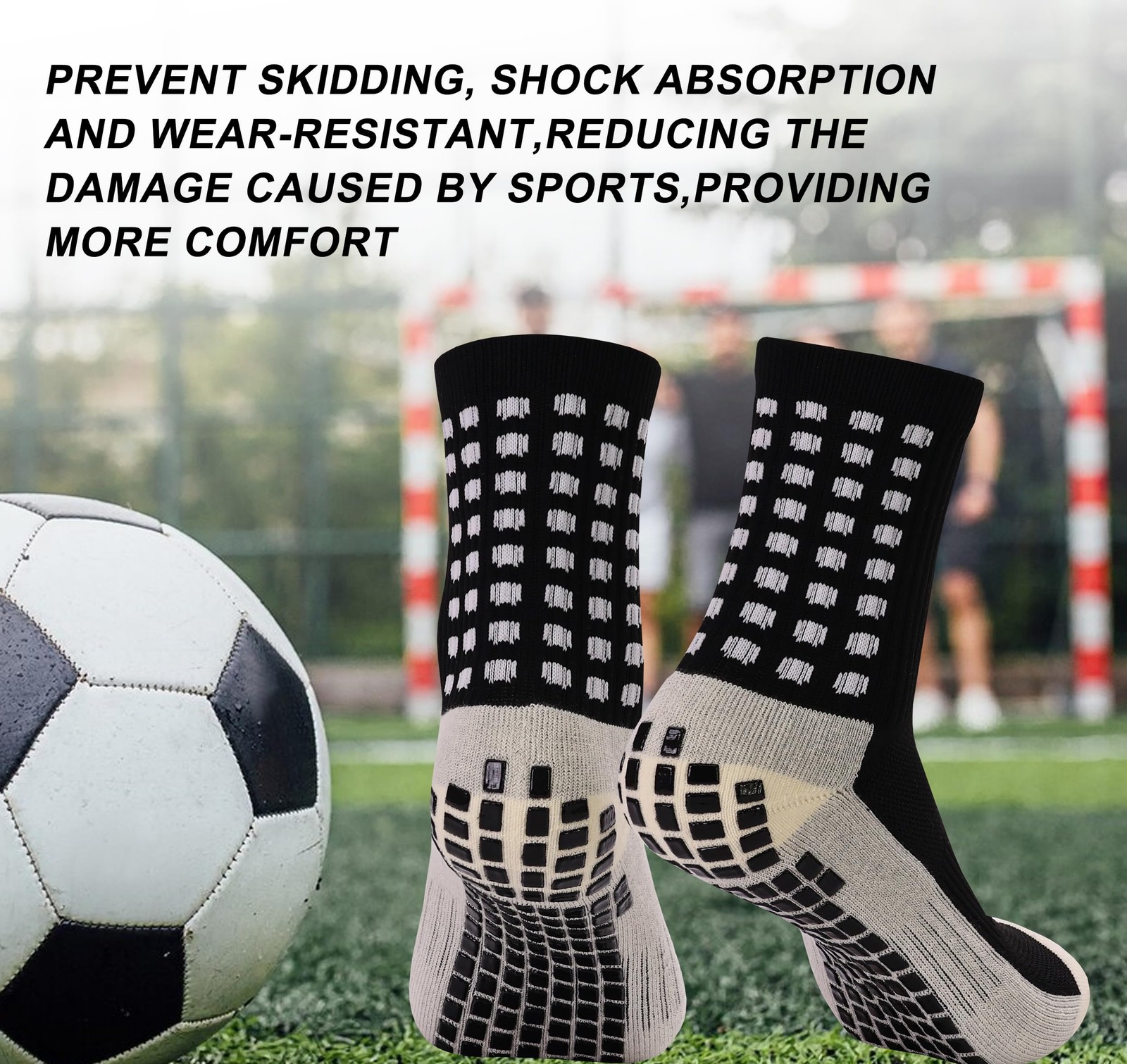 Grip Socks Soccer with Leg Sleeves | Anti-Slip Performance Socks for Men & Wo... gallery