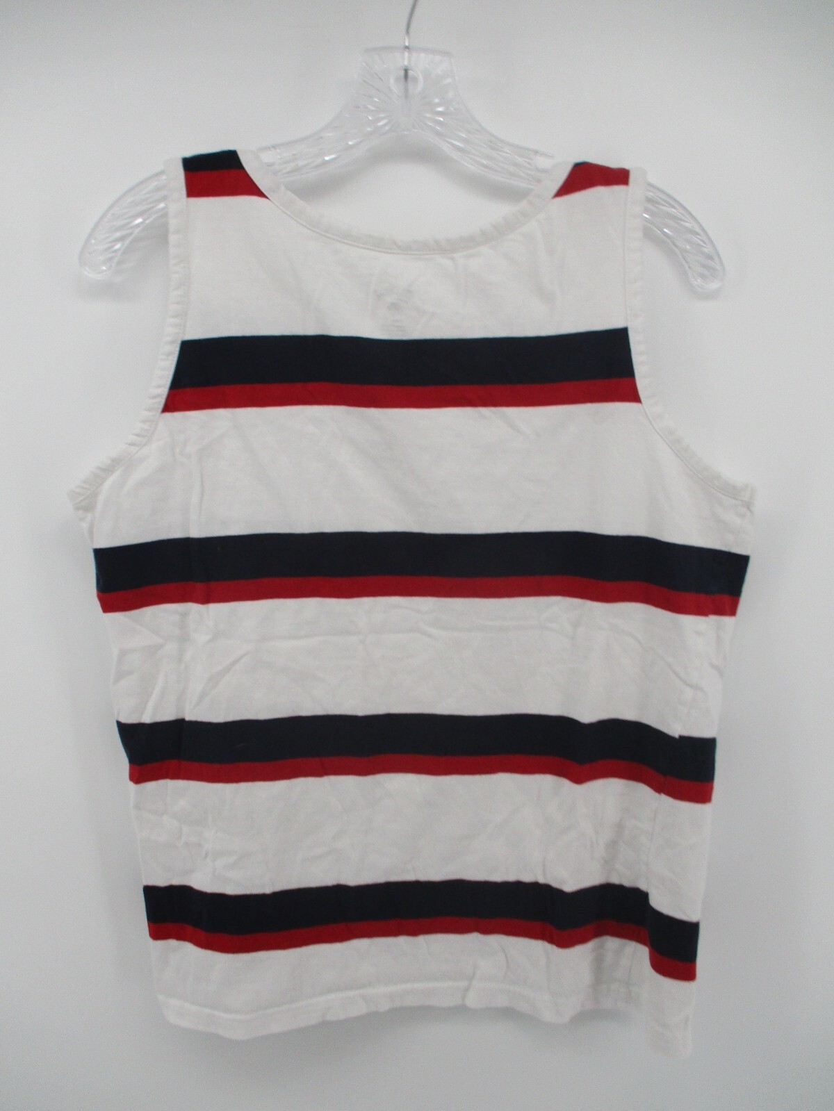 Blue Gear Small Sleeveless Scoop Neck Striped Tank 100% Cotton gallery