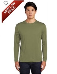 Unisex Long Sleeve PosiCharge Competitor Tee Olive Drab Green XL