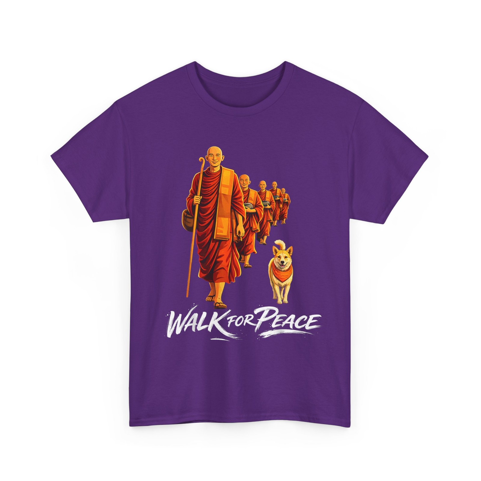 Walk for Peace Zen Buddhists Monks Aloka Dog Men Women T-Shirt