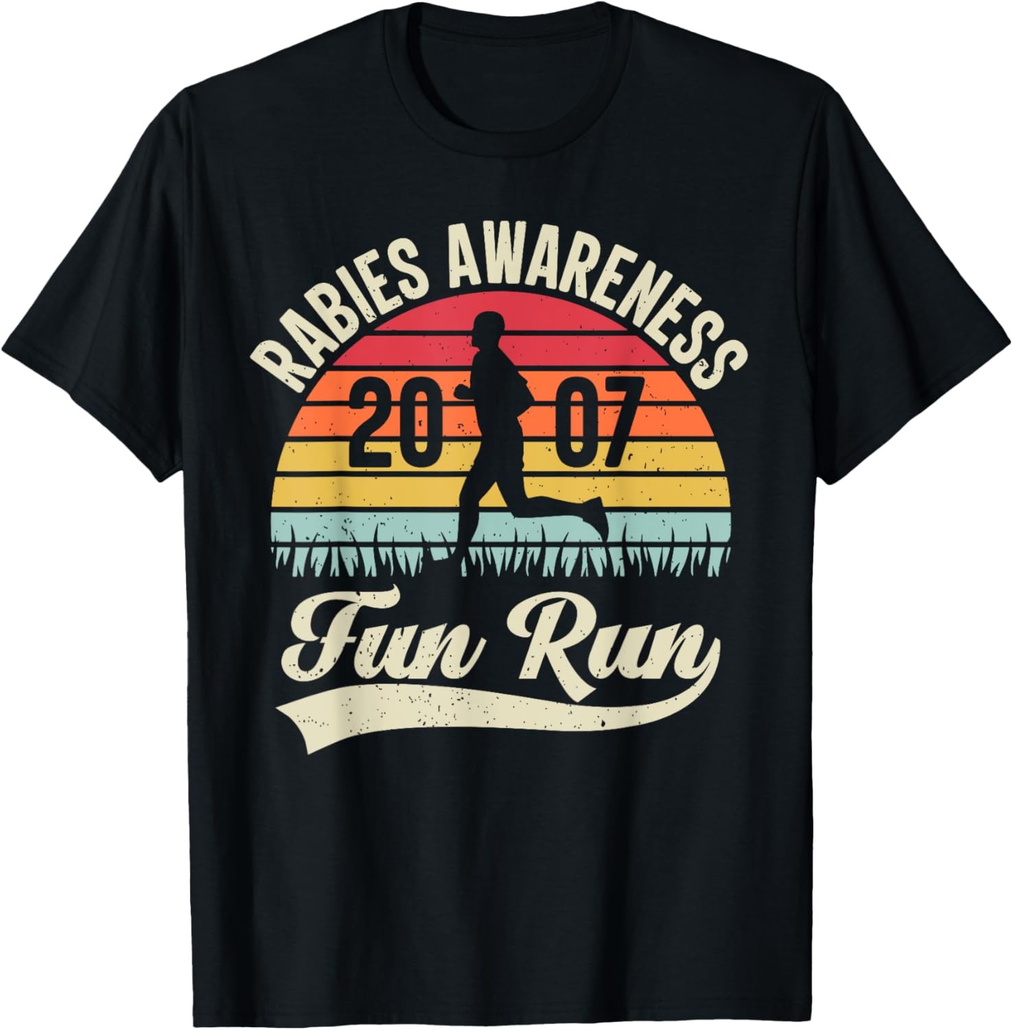 Rabies Awareness Fun Run Funny TV Comedy Running T-Shirt