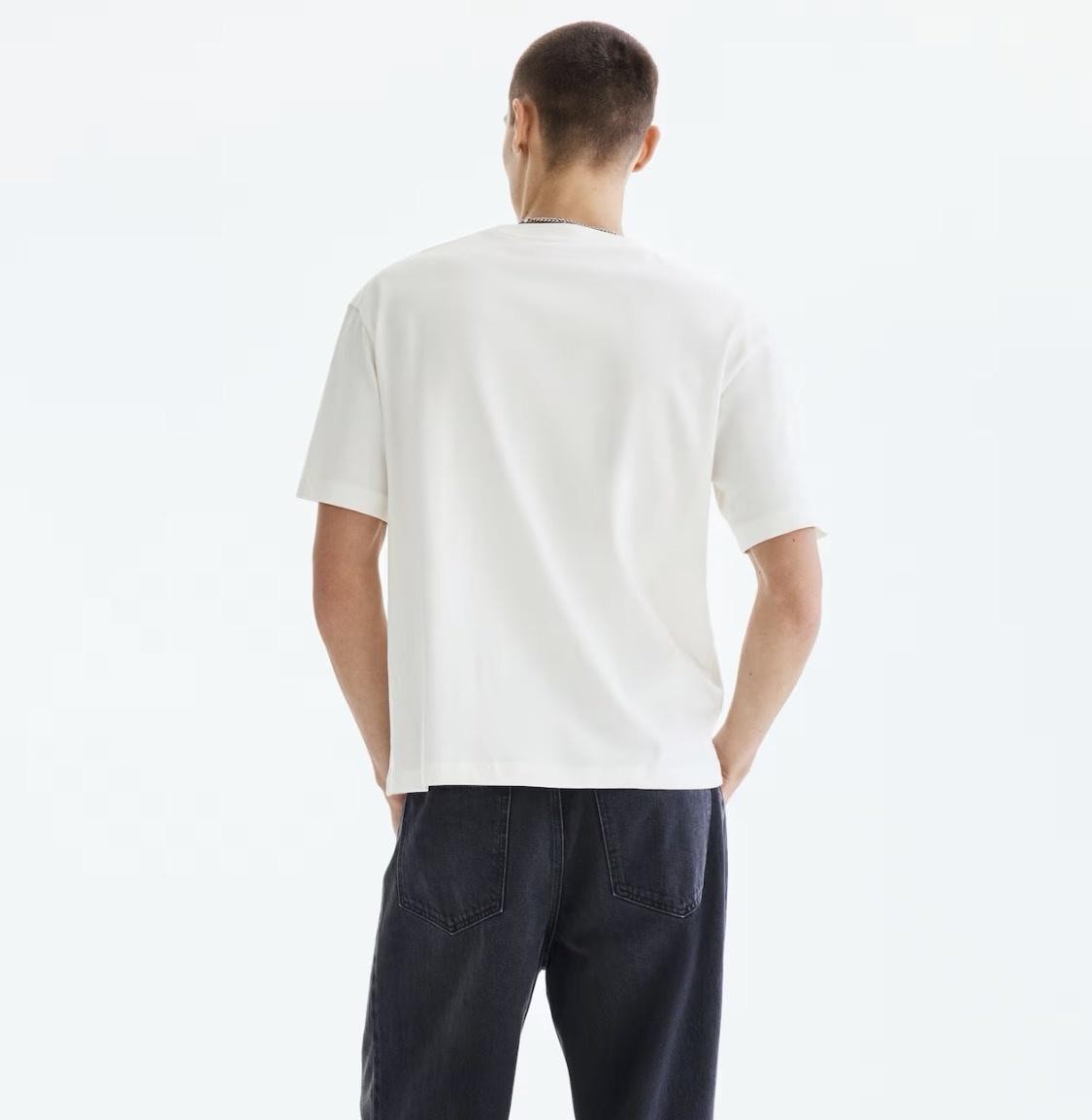 H&M Soho NYC Ath Dept Shirt Mens Medium White Graphic Tee Loose Fit Cotton NEW M gallery