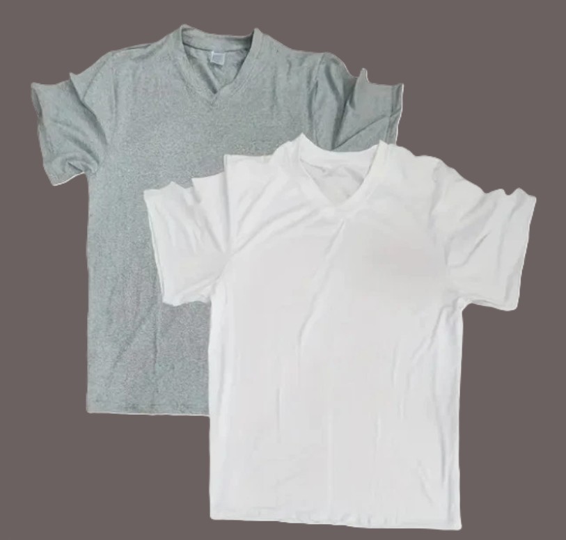 AGH Men's 3 or 4-Pack Undershirts Stretchy Cotton Spandex T-Shirts V-Neck gallery