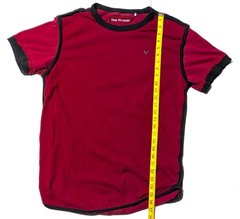 True Religion Red Black Contrast Trim Logo Back Graphic T Shirt Large Streetwear
