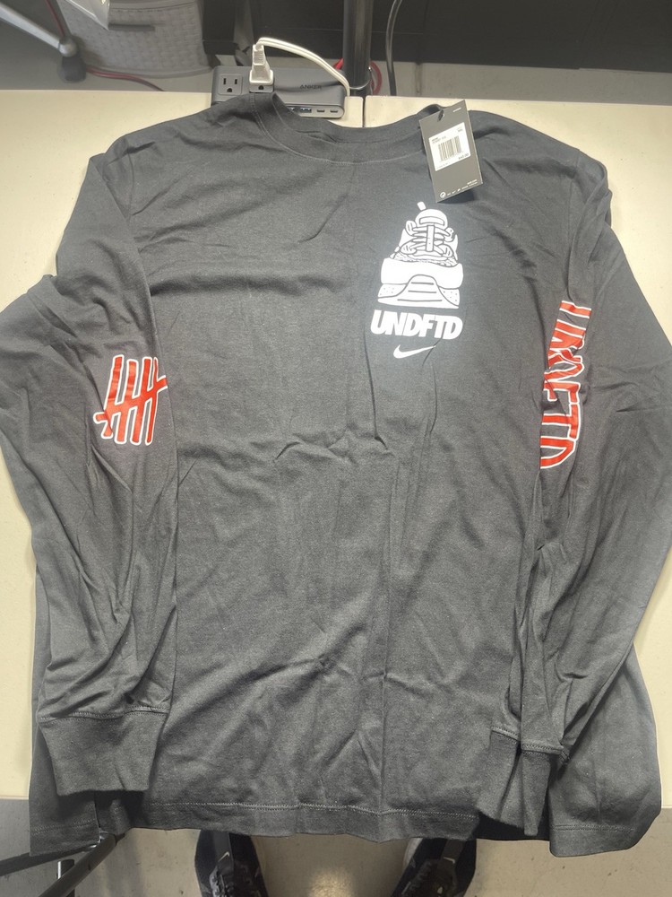 Nike x Undefeated UNDFTD Air Max 90 Long Sleeve T Shirt XXL Black NWT DC8397-010