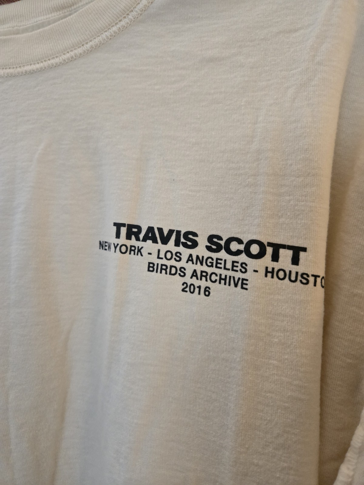 Travis Scott Men's Off White Hood Toyota Graphic Logo Long Sleeve Tee M gallery
