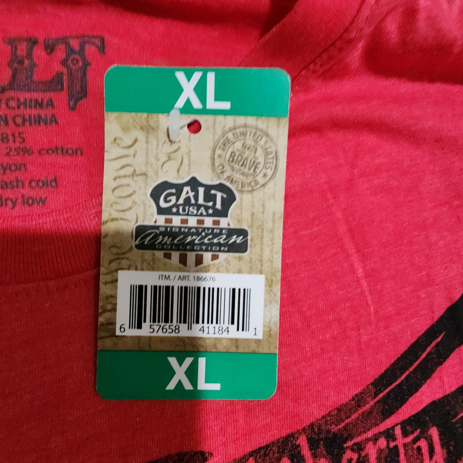 GALT USA Men's XL Red Eagle Graphic T-Shirt Patriotic American Freedom Cotton gallery