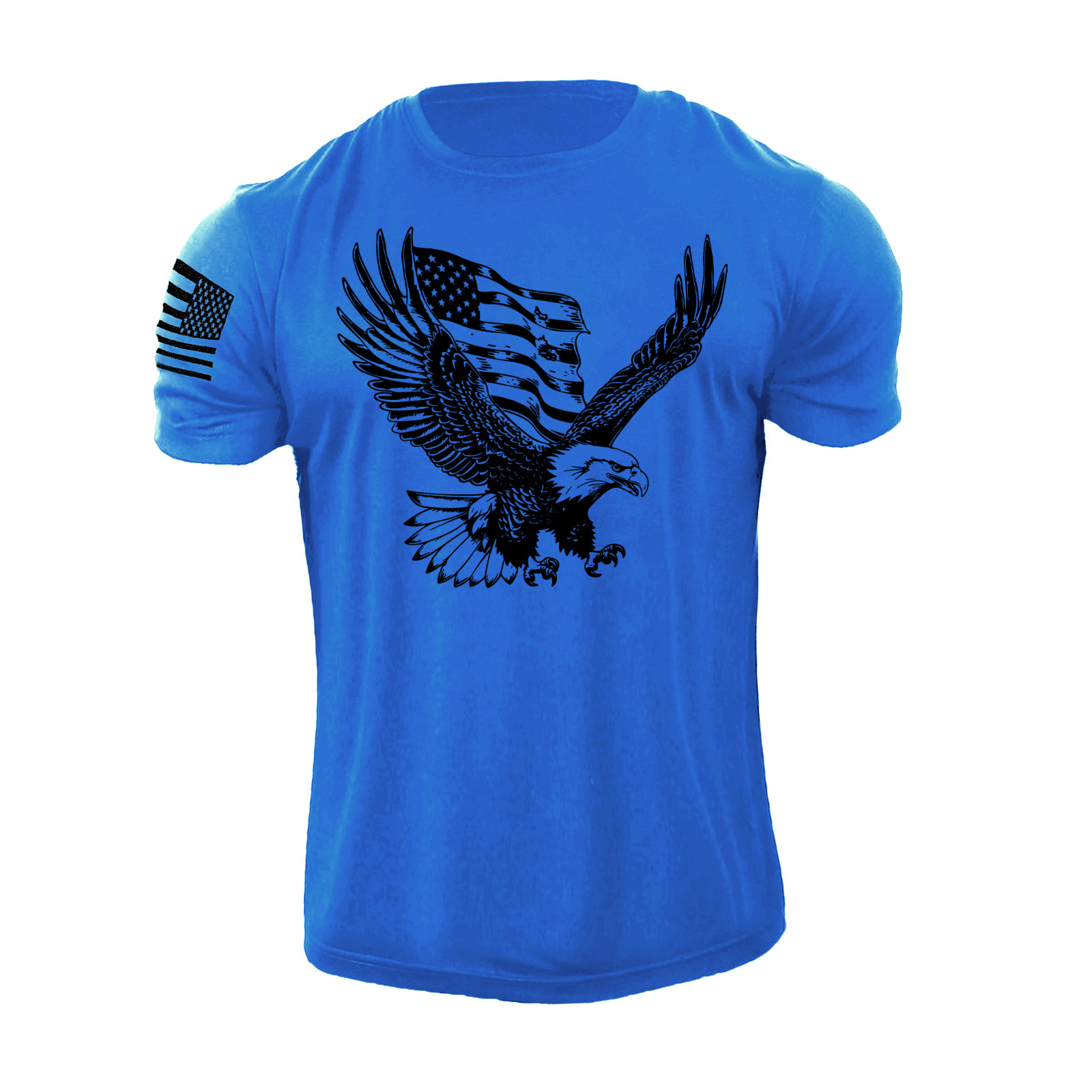 New Men's Distressed USA Eagle Flag T-Shirt Patriotic American Graphic Tee gallery