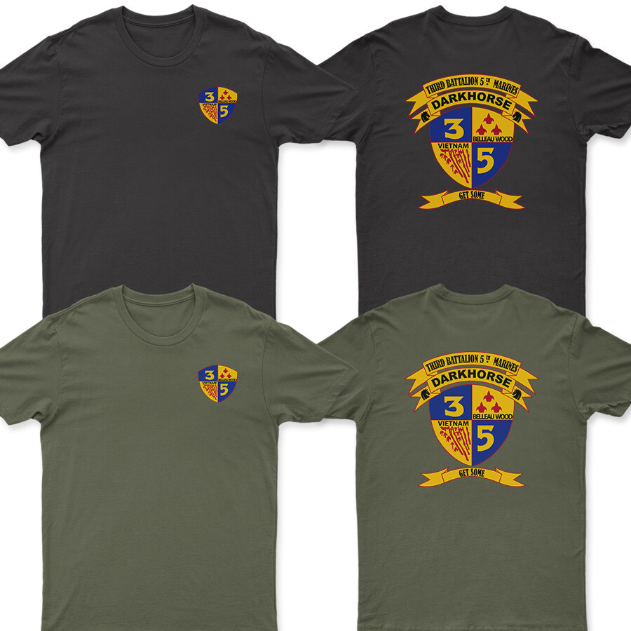 NEW Darkhorse Unit 3rd Battalion 5th Marines Dark horse T – SHIRT