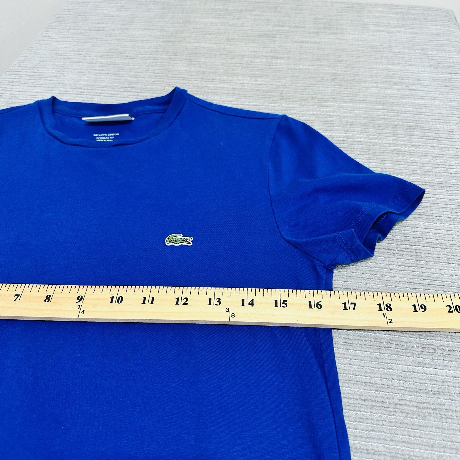 Lacoste Men's Regular Fit Crew Neck T-Shirt Blue Size 2 (XS ) Pima Cotton TH6709 gallery
