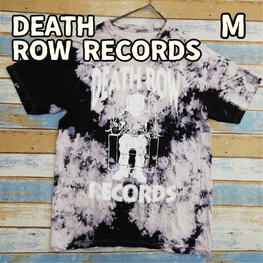 Death Row Records Logo Tie-Dye T-Shirt Black M Hip Hop Fashion