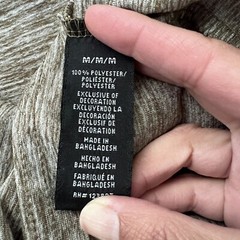Raw Yarn Industries Size M Heathered Long Sleeved Top Olive Green Crew Neck