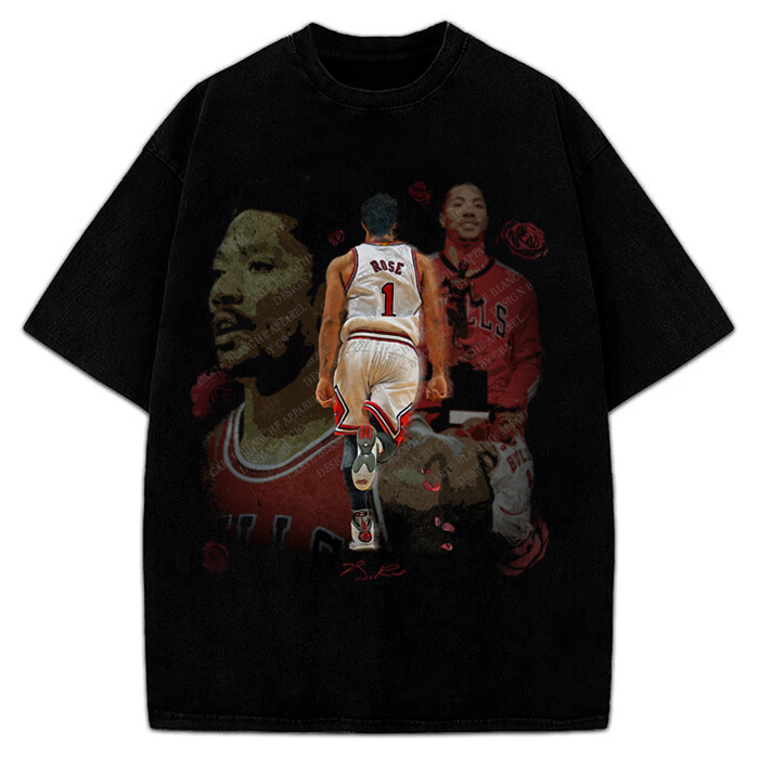 Thank You Derrick Rose Retirement Basketball Career Tribute Custom Graphic Tee gallery