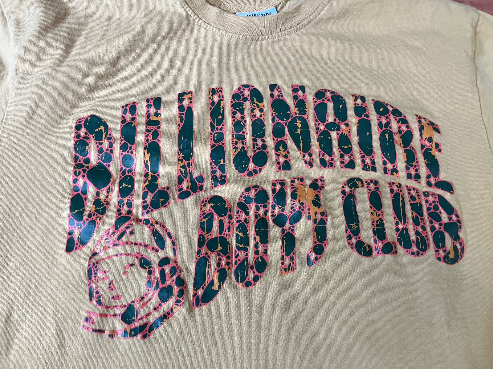 Billionaire Boys Club BBC Arch Logo Shirt Mens Medium Tan Beige Astronaut gallery