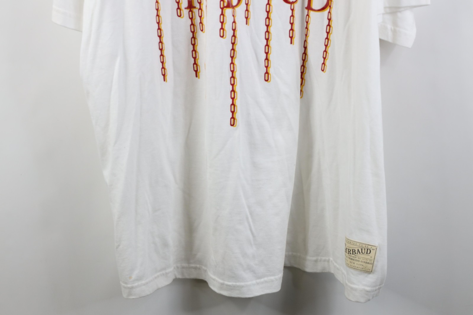 Deadstock Vintage 90s Marithe Francois Girbaud Mens 3XL Chain Link T-Shirt White gallery