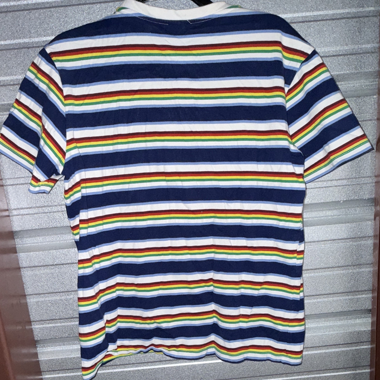 HUF Worldwide Mens Size S Crew Neck Embroidered T-Shirt Striped Skate gallery