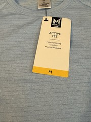 New Men’s Members Mark Medium Blue Active Tee NWT Free Shipping