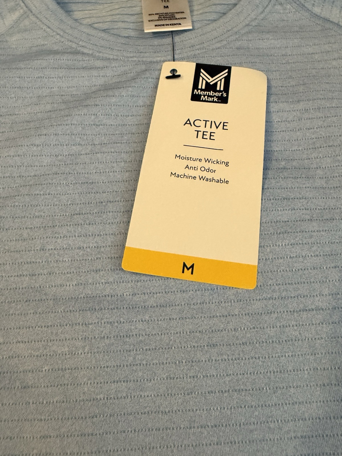 New Men’s Members Mark Medium Blue Active Tee NWT Free Shipping gallery