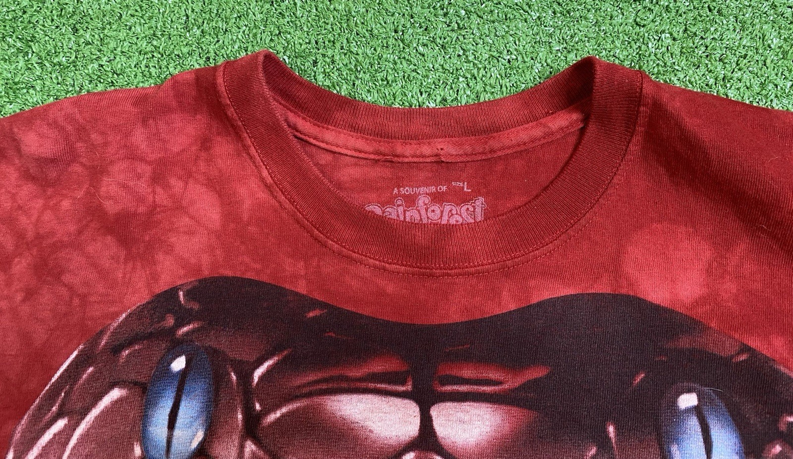 Vintage Rainforest Cafe Red Mamba Tie Dye T Shirt Mens Large The Mountain 2013 gallery