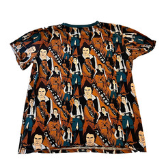 Cakeworthy Star Wars Han Solo Chewbacca All Over Print Shirt Size XL