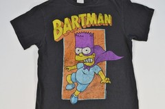 TV Show Promo Y2K The Simpsons Bart Bartman Mens Black Shirt Size Small