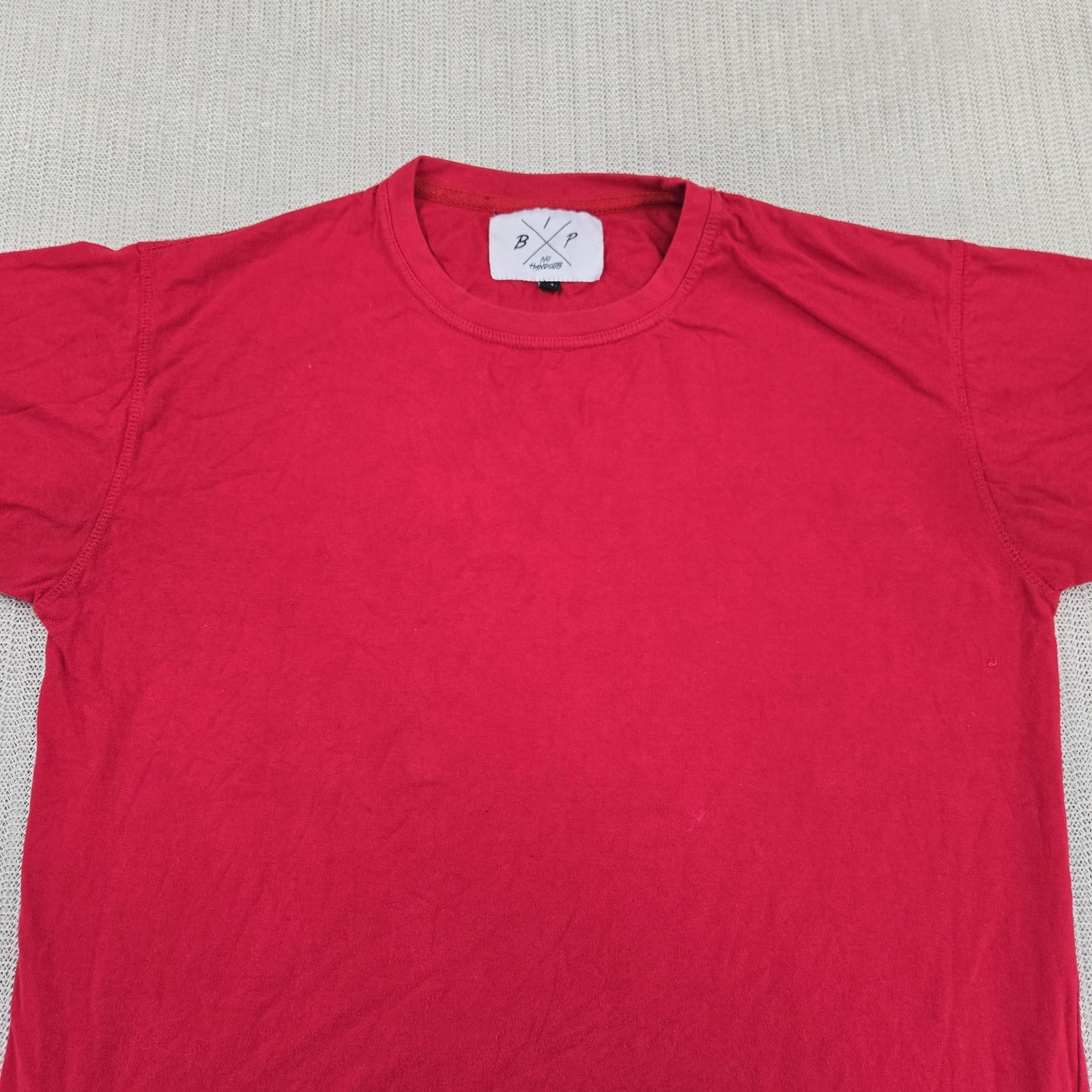 No Handouts Shirt Mens XL Red Paverde University Crest Patch Graphic Logo Tee gallery