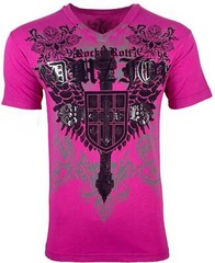 Raw State by Affliction Men’s T-Shirt Harlow Biker Cross Y2K S-5XL