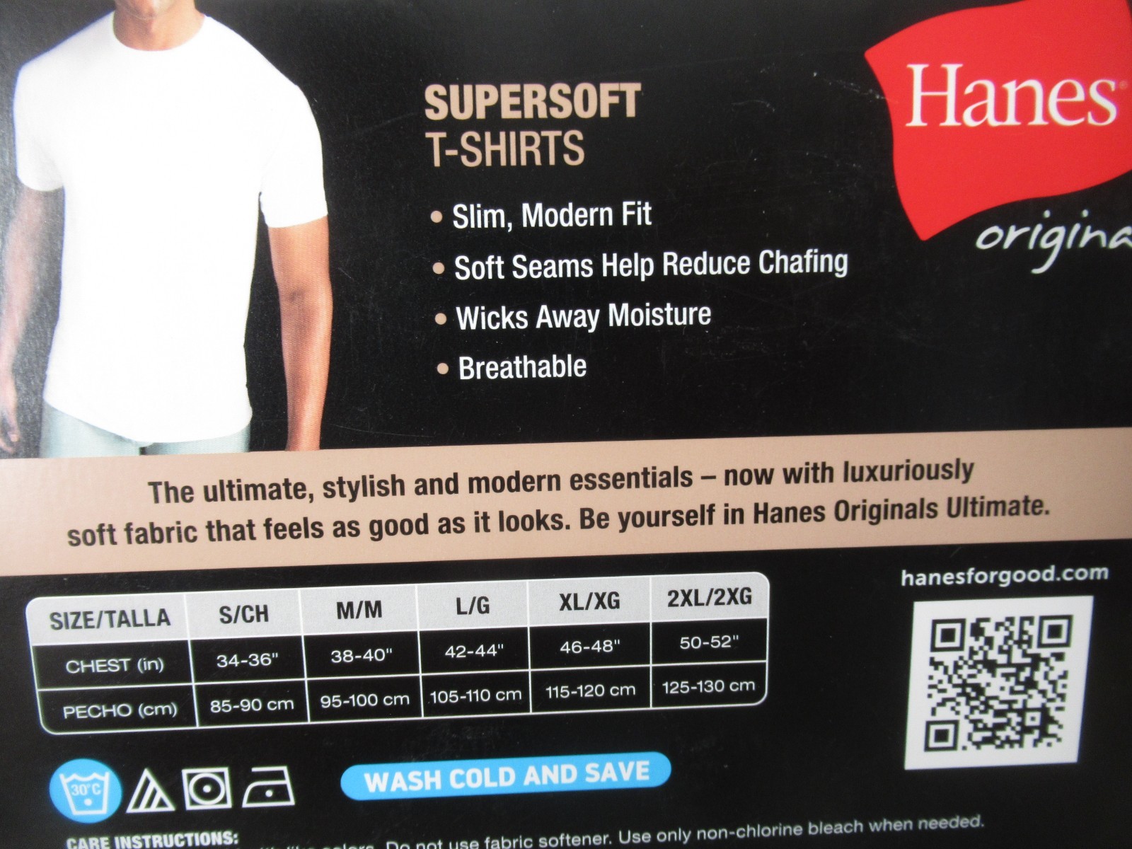 Hanes White T Shirts XL Tagless 4 Total Softest Fabric Supersoft Slim Modern Fit gallery