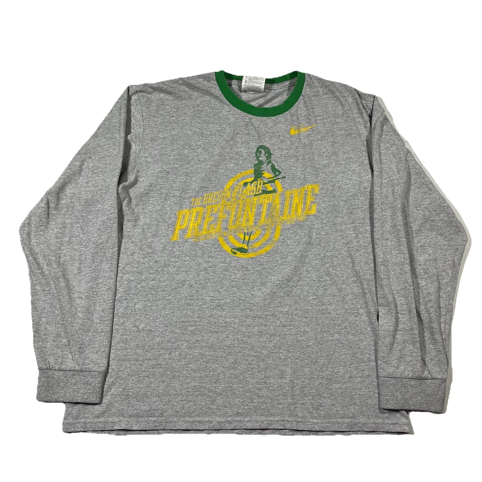 Vintage Nike Team Oregon Track & Field Prefontaine Long Sleeve Shirt Mens M Gray gallery