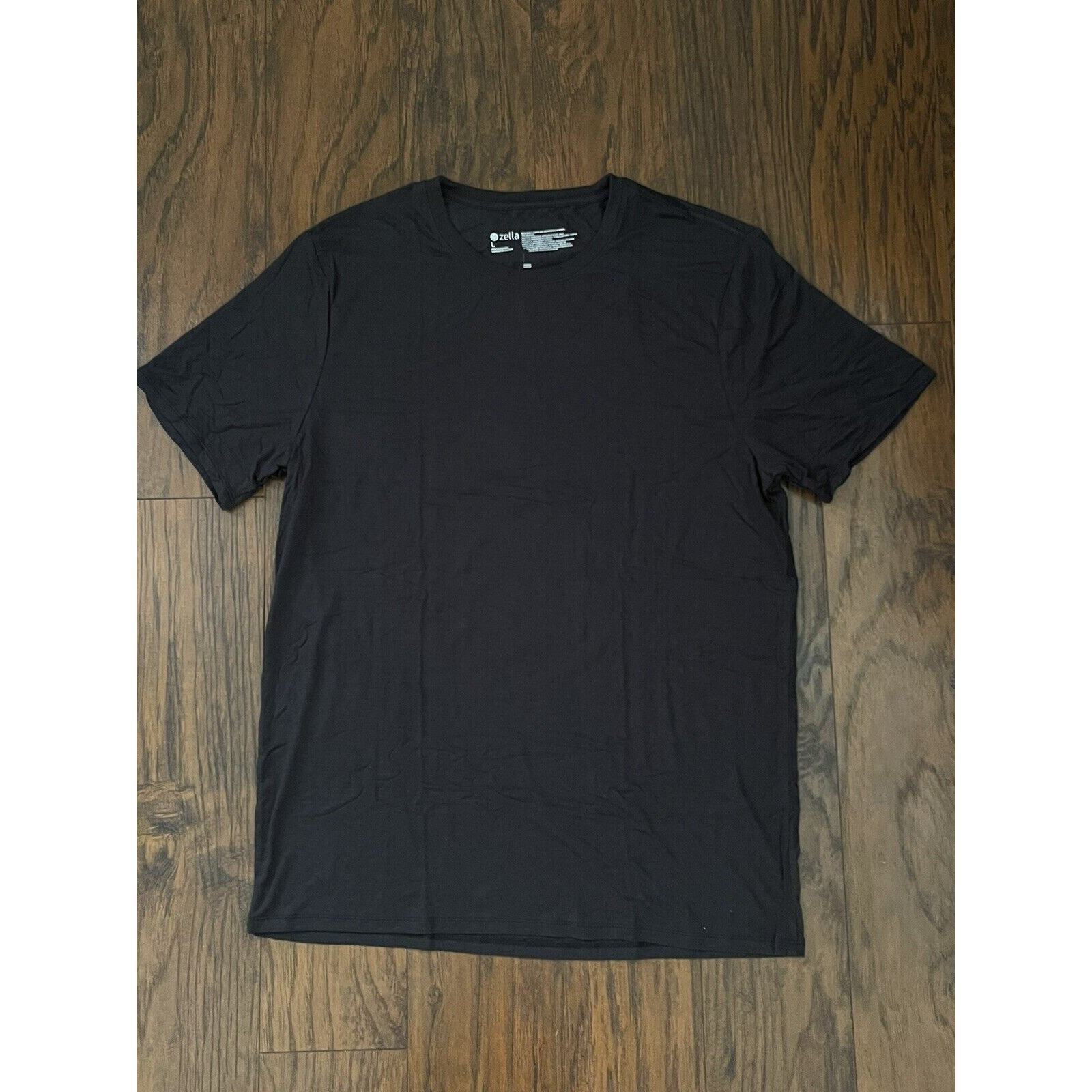Zella Crewneck Micro modal Spandex Short Sleeve Men T-Shirt Black Size XL gallery