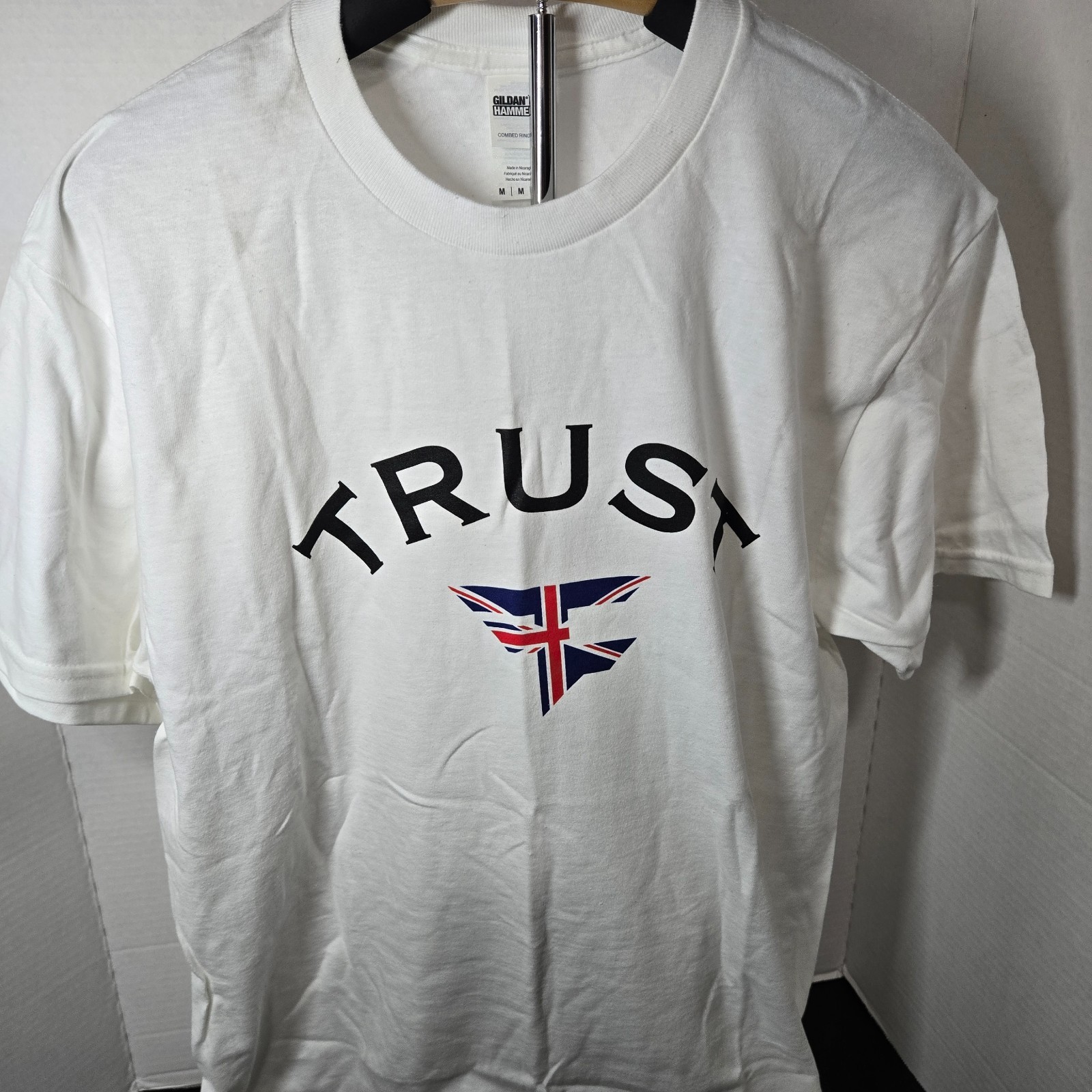 Gildan Hammer FaZe Clan Men's Trust Logo Graphic T-Shirt White Size M gallery