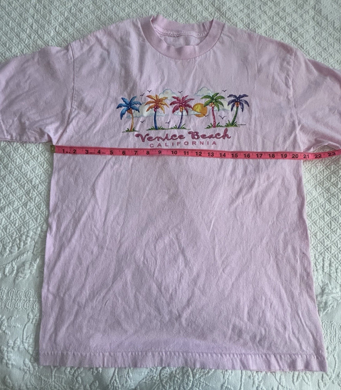 Vtg Sunshine & Waves Surfing Venice Beach California Los Angeles Graphic T-shirt gallery