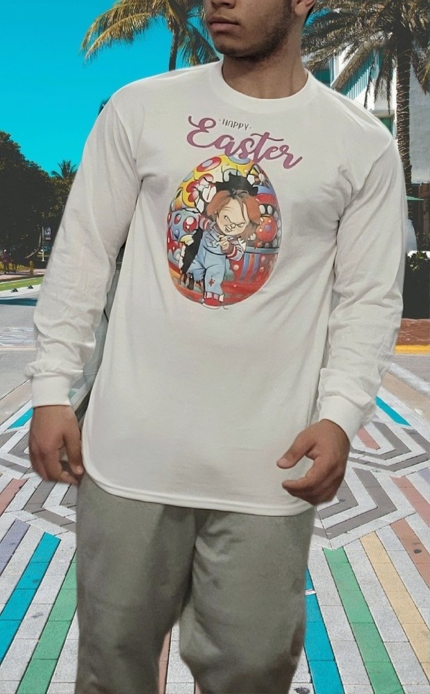 Happy Easter Animated Long Sleeves T Shirts