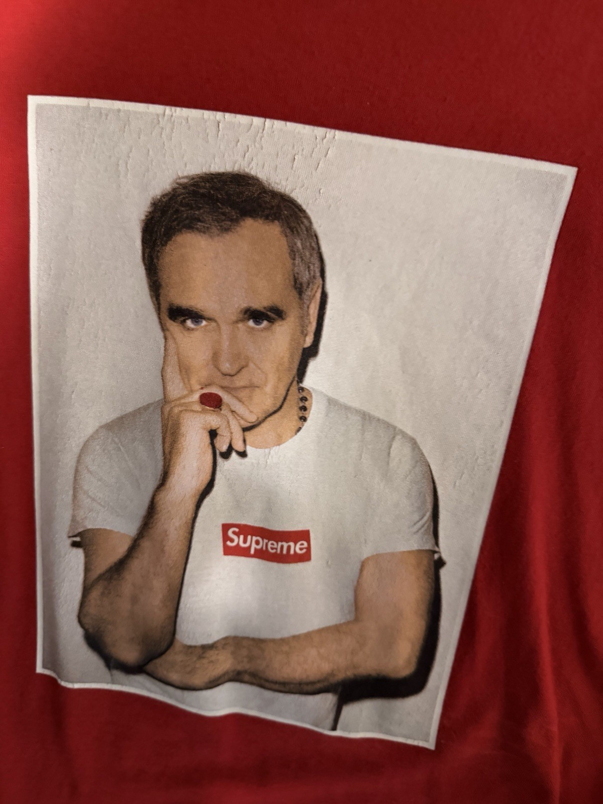 supreme ss16 morissey tee red size medium Rare Vintage Photo gallery