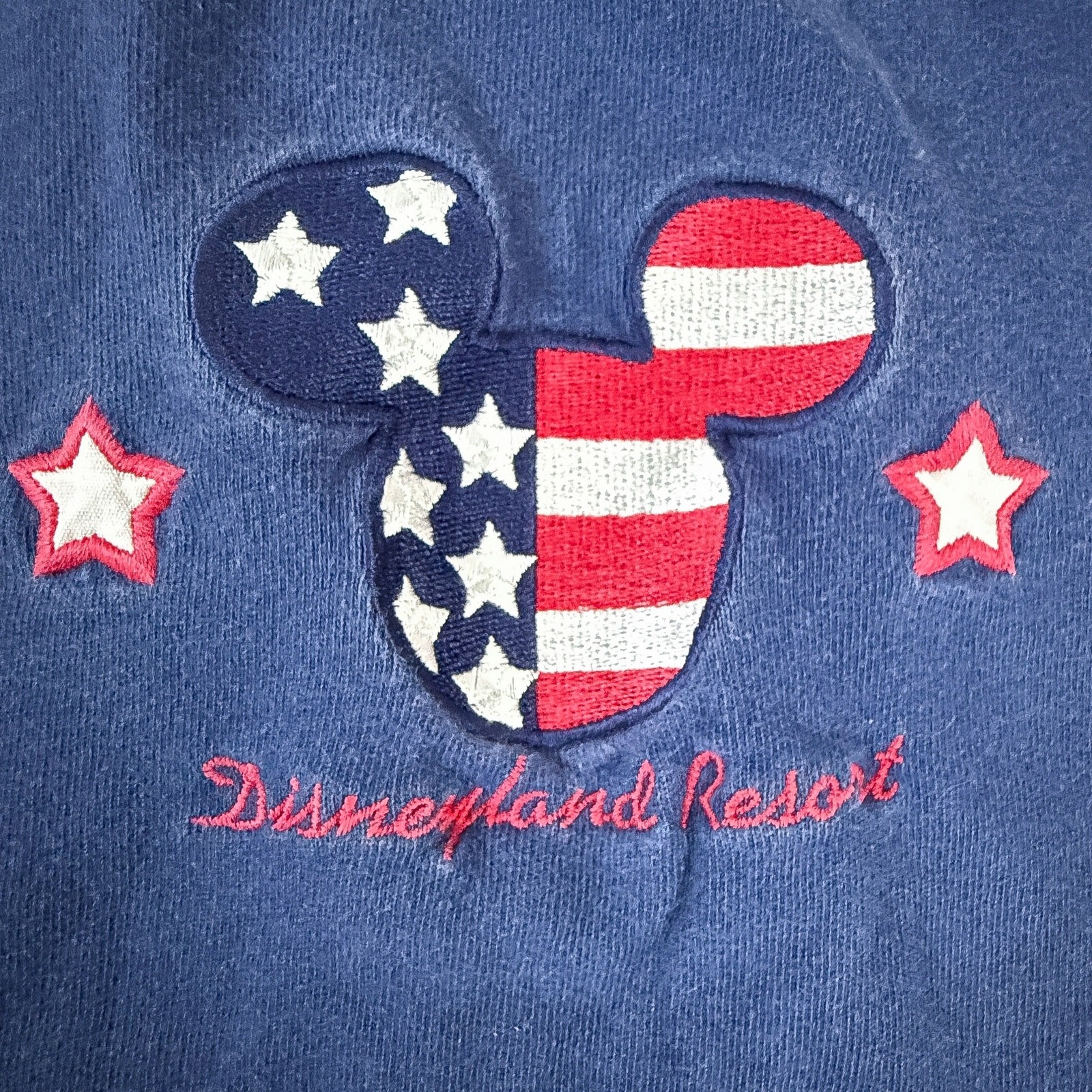 Disneyland Resort Mickey Mouse USA Flag Tee Blue Patriotic S/M Made in Turkey gallery