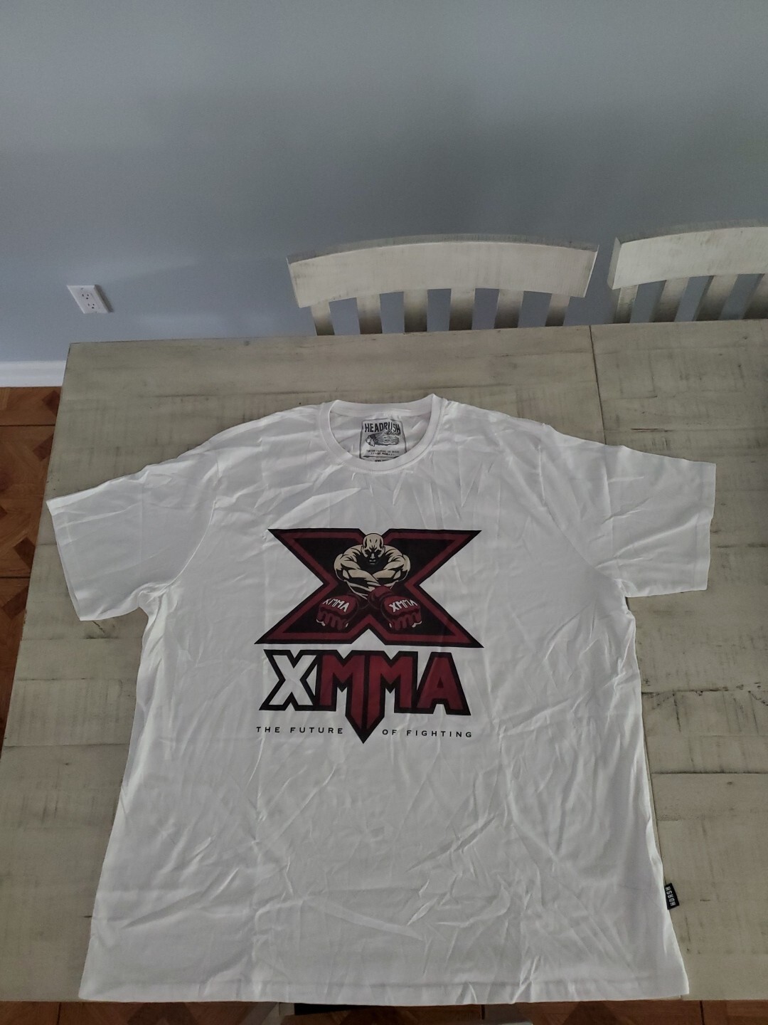 Mens Headrush XMMA The Future Of Fighting STAFF white T-Shirt SIZE XXL gallery