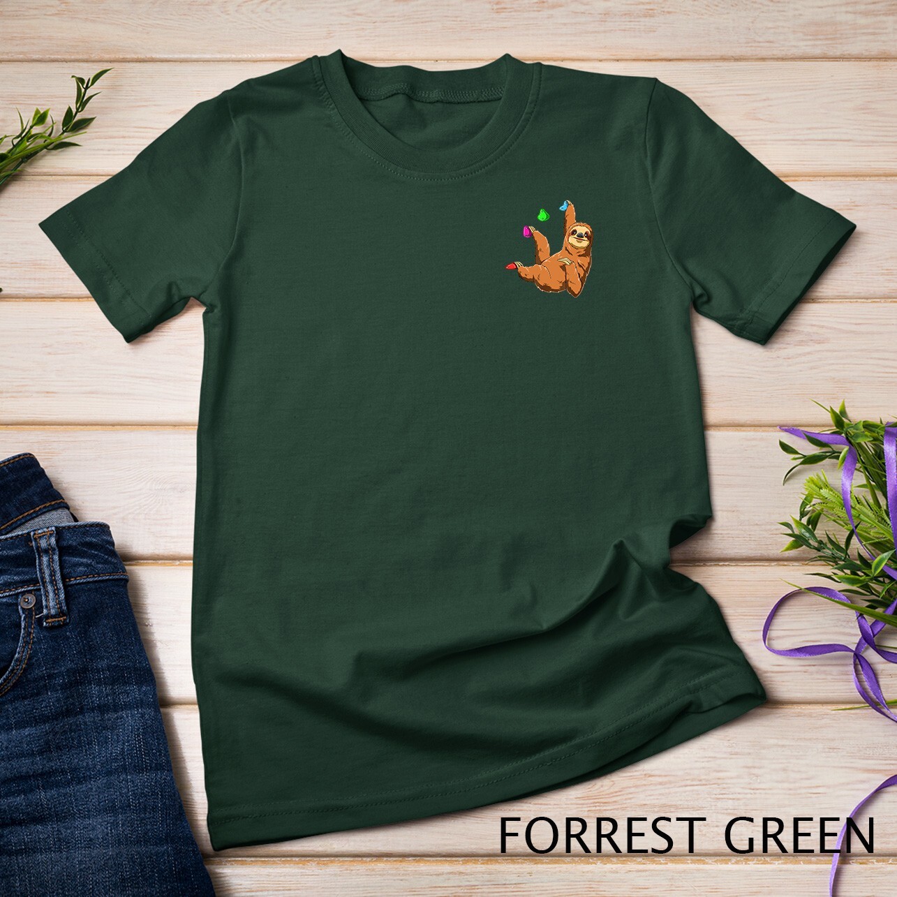 Chilled Sloth - Bouldering and Rock Climbing Gift T-Shirt Unisex T-shirt gallery