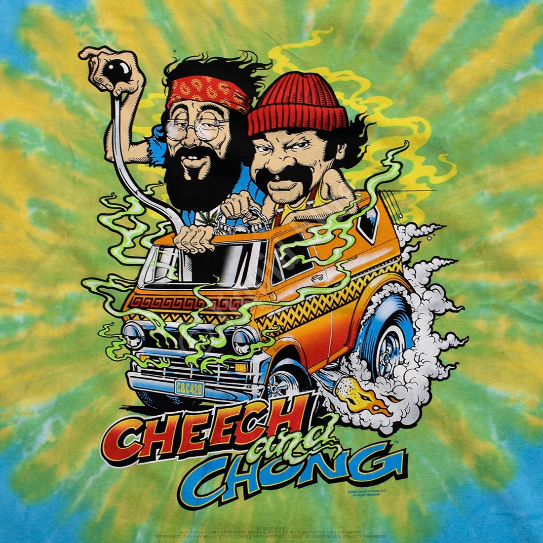 C&C Hot Rod Tie-Dye T-Shirt Liquid Blue gallery