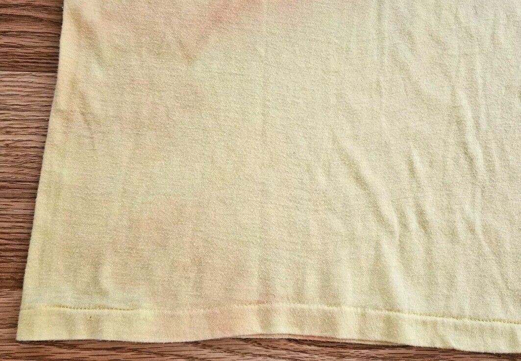 Vintage 70s Chocolate Hole In The Wall Barefoot Construction Humor T-Shirt L SS gallery