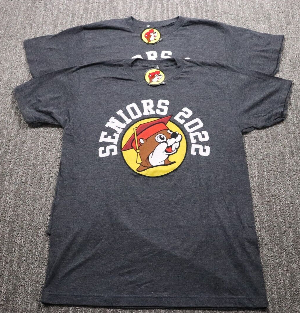 Buc-ee’s Lot of 2 Adult medium T-Shirt 2022 Seniors Beaver Nuggets NWT