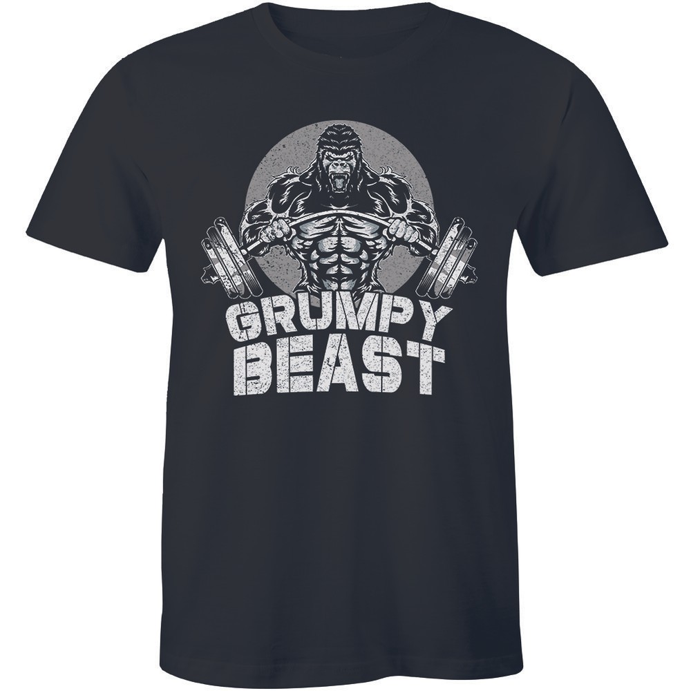 Grumpy Beast Gorilla Ultimate Muscle Bodybuilding Unleash Workout Funny Tshirt