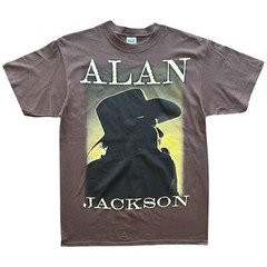 Vintage Alan Jackson Tshirt Brown 90s Country Music Graphic Concert Band Tee – L