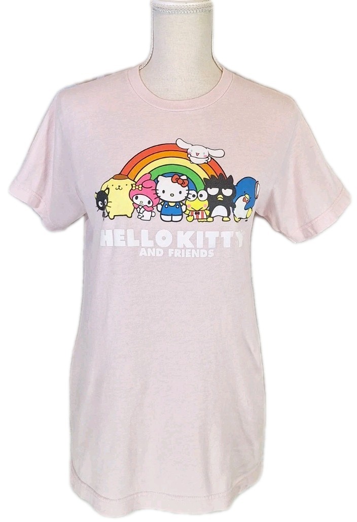 Sanrio Hello Kitty T-Shirt Mens S (34-36) Pink Graphic Lightweight Knit Cotton gallery