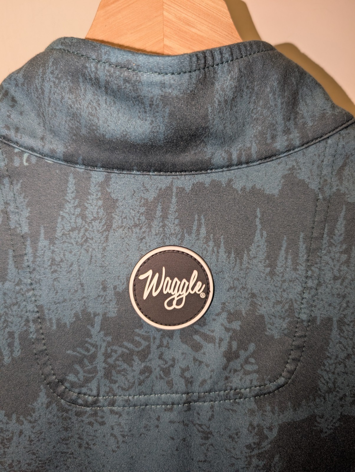 Waggle Quarter 1/4 Zip Pullover Golf Top Mens A Long Sleeve Athletic Wolf Green gallery