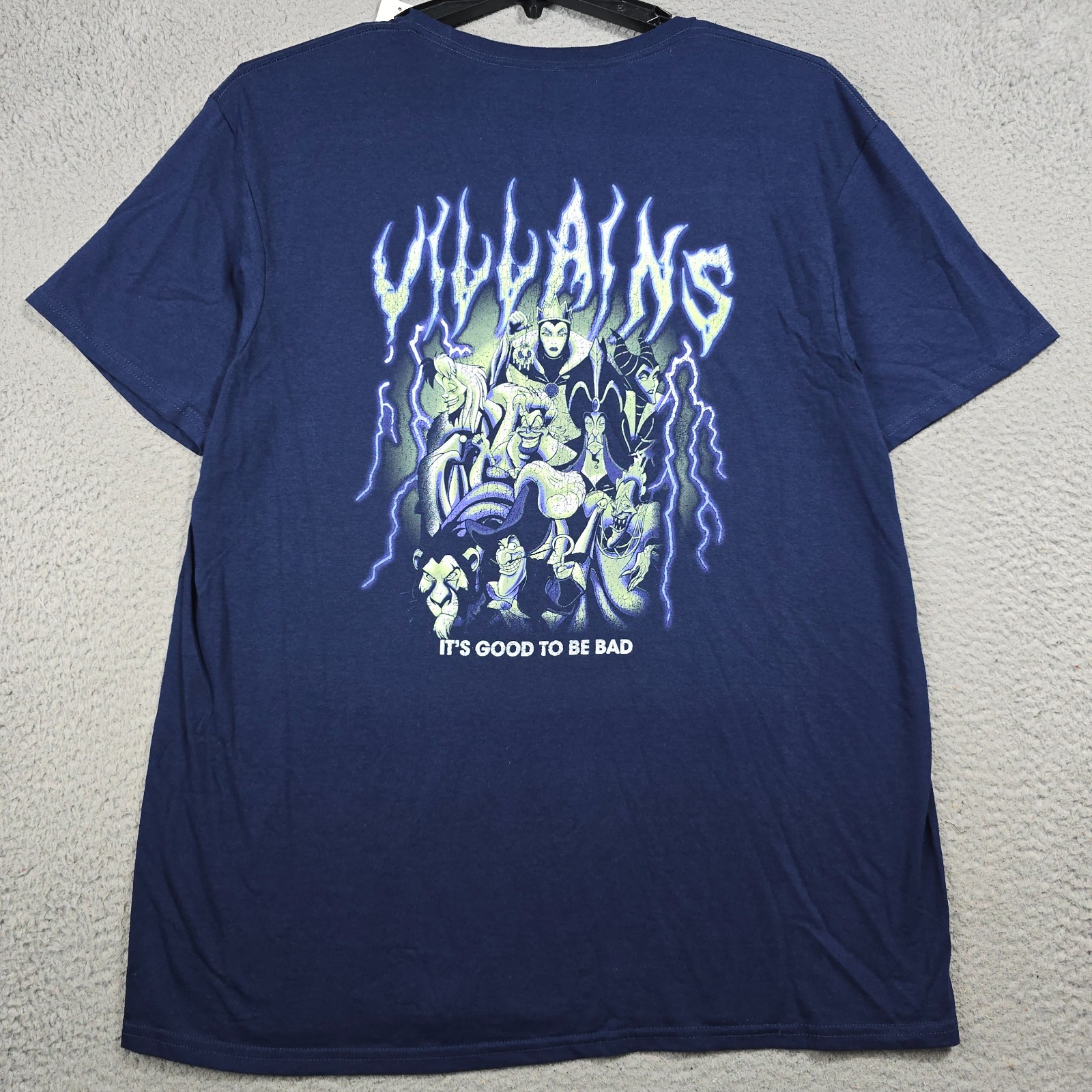 DISNEY VILLAINS SHIRT Mens XL BLUE ANIMATION CASUAL Distressed Retro NWT gallery