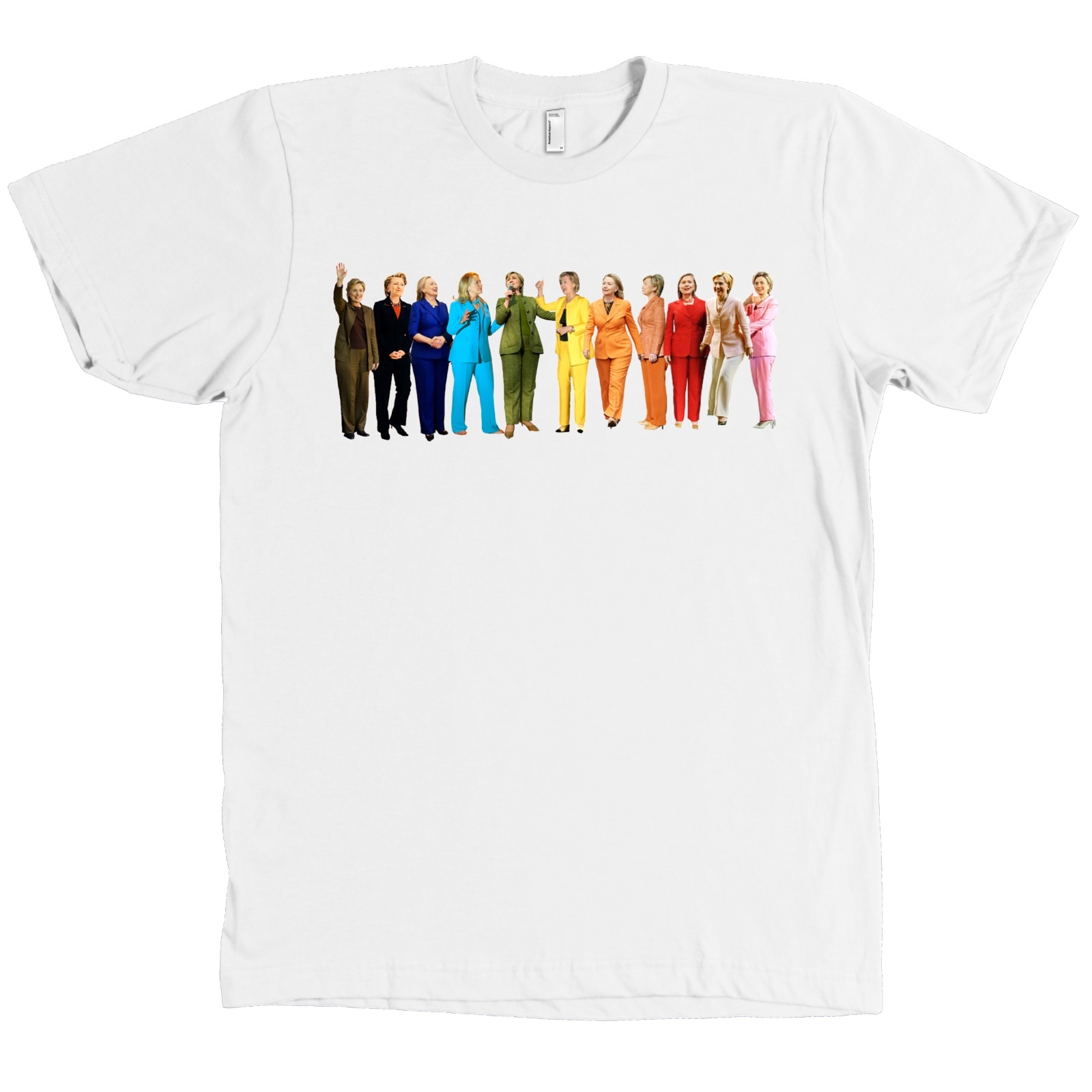Hillary Clinton Pantsuit Rainbow Shirt Gay Pride Tee - NEW gallery