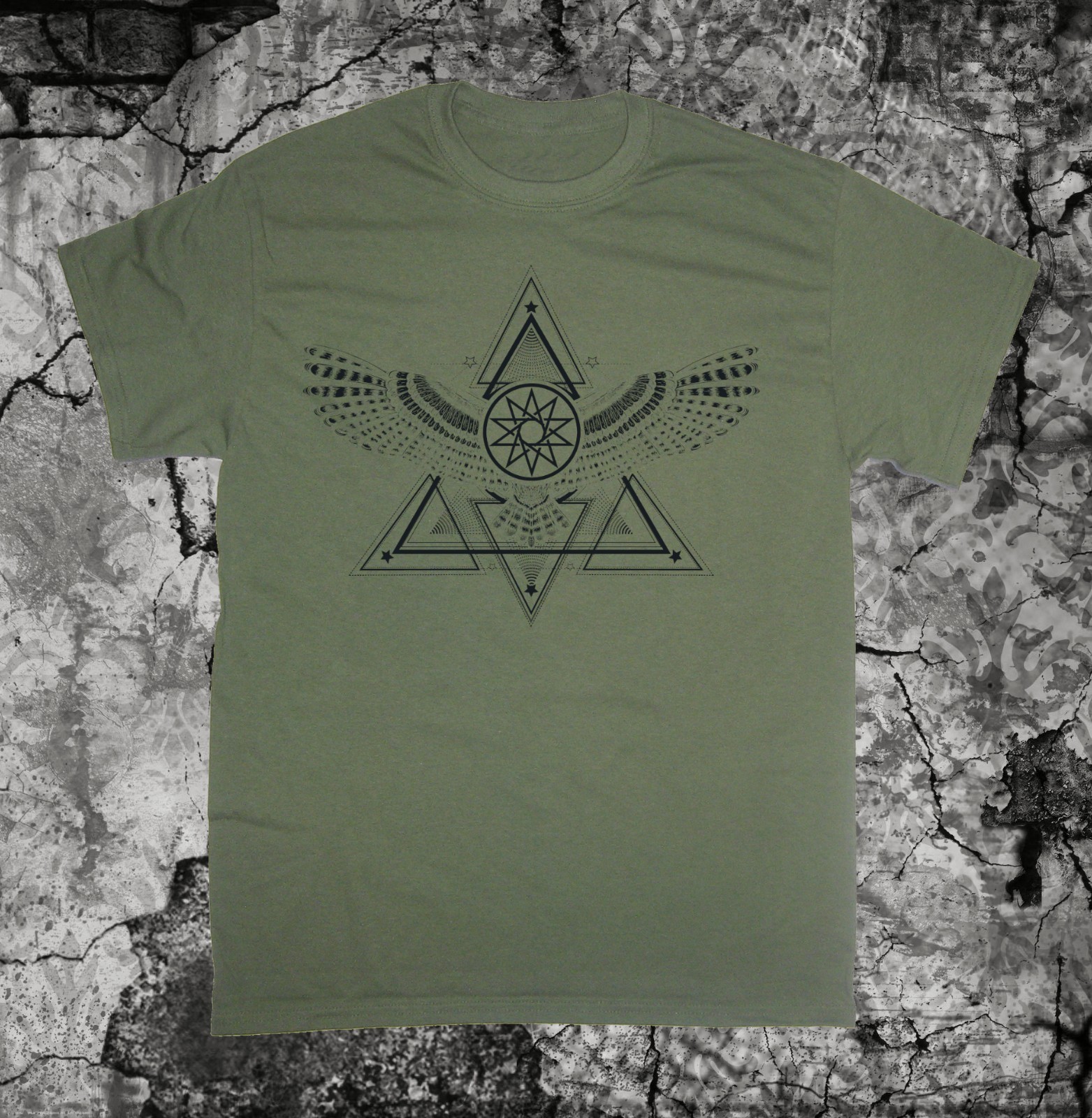 Eagle Pyramid Shirt - Occult star Punk pentagram grunge gothic Skull Skeleton gallery
