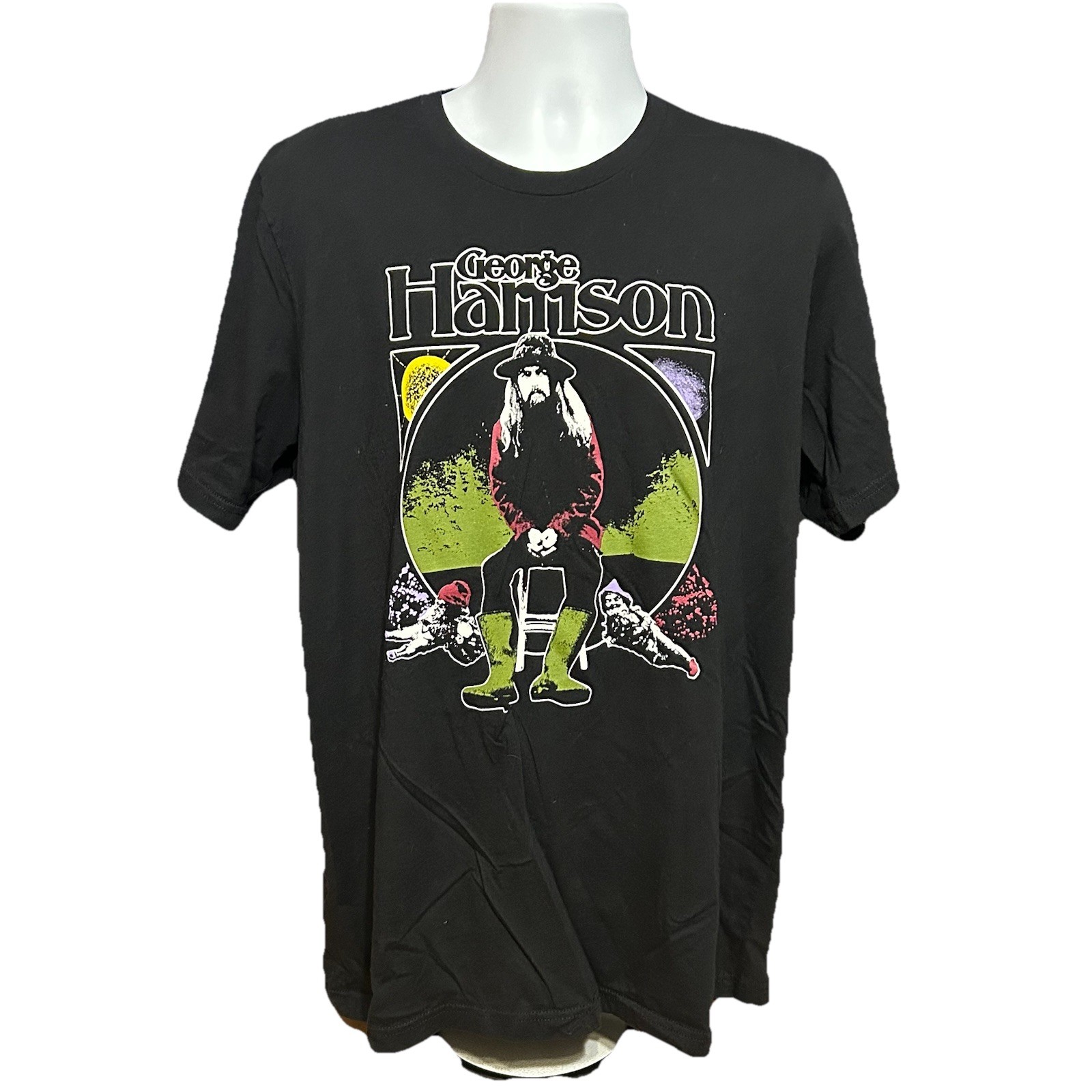 George Harrison All things Must Pass Shirt Men 2XL Black Short Sleeve Sun Moon
