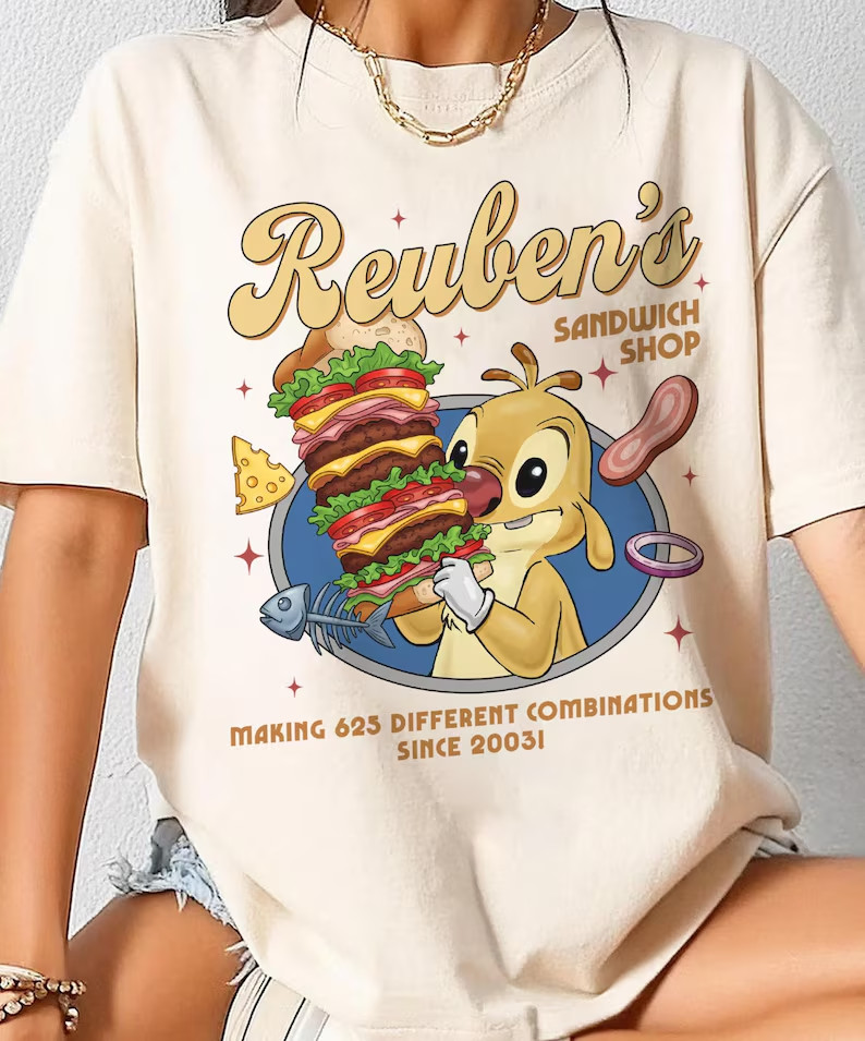 Lilo And Stitch Reuben Shirt, Reuben’s Sandwich Shop Shirt, Stitch Experiment gallery