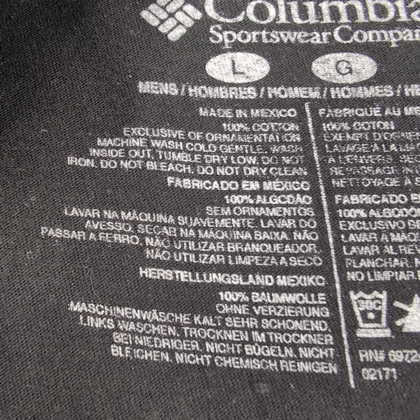 Columbia Shirt Mens Large Black Sportswear Outdoor Camp Classic Logo Spell Out gallery